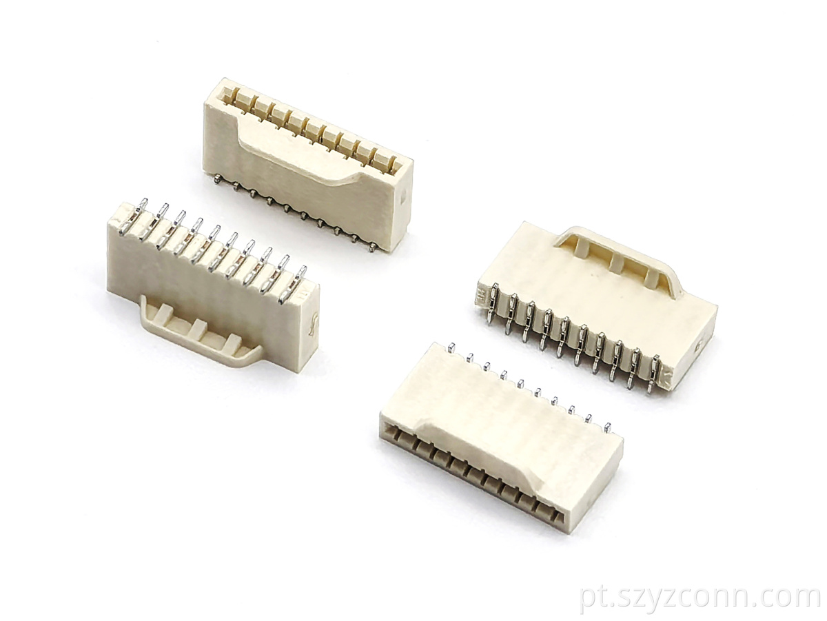 Conector FPC de tamanho grande de 1,0 mm 10P 1.0mm Large Size FPC Connector 10P